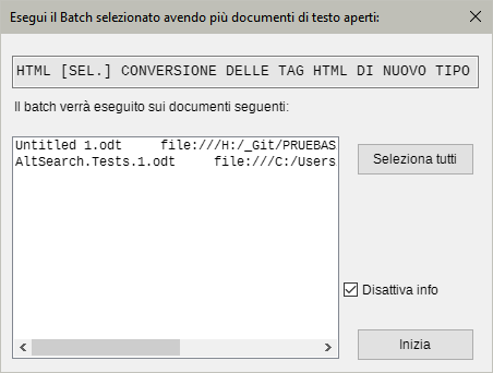 Esecuzione multipla