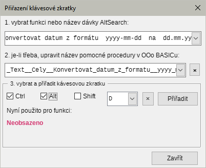 Klávesové zkratky