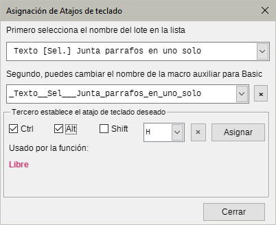 Atajos de teclado
